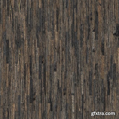 Dark Old Wood Tiles PBR Textures 03
