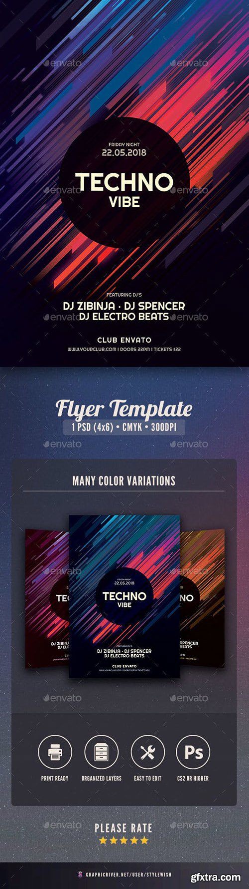 Techno Vibe Flyer 21205392