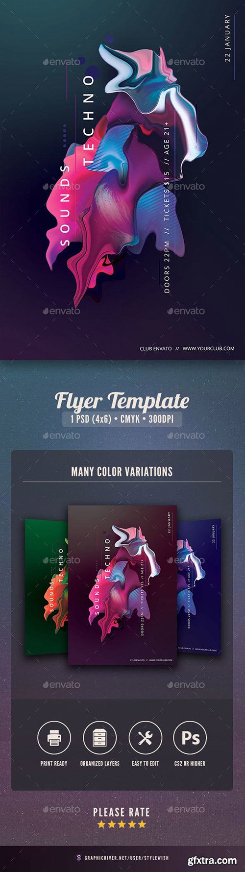 Techno Sounds Flyer 21163754