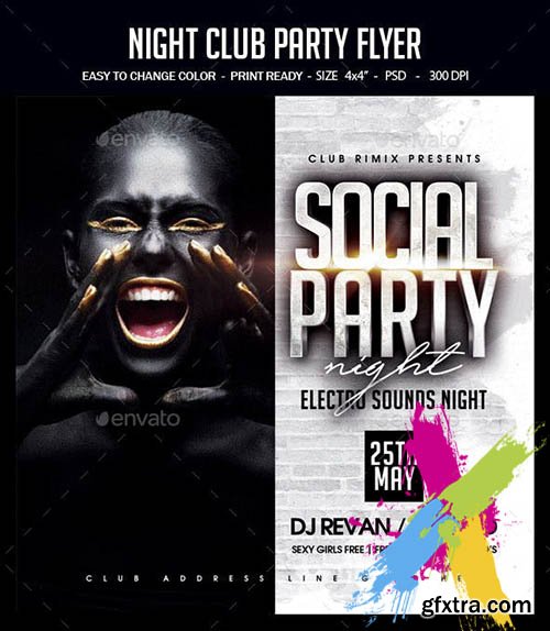GraphicRiver - Night Club Party Flyer 23549217