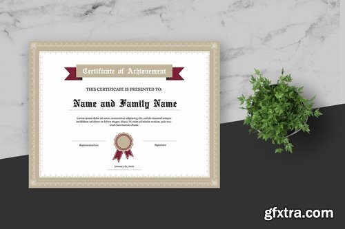 Minimal Vintage Decorative Certificate