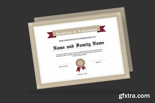 Minimal Vintage Decorative Certificate
