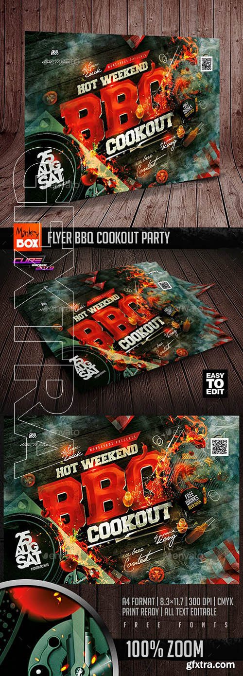 GraphicRiver - Flyer BBQ Cookout Party 23540870