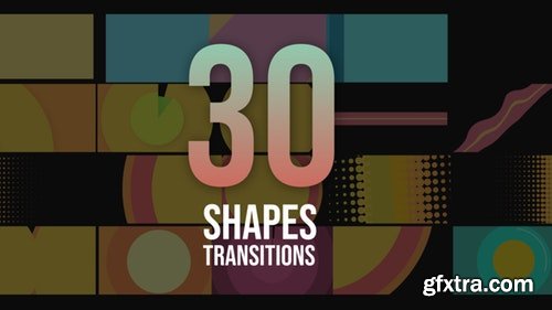MotionArray 30 Shapes Transitions Pack 209015