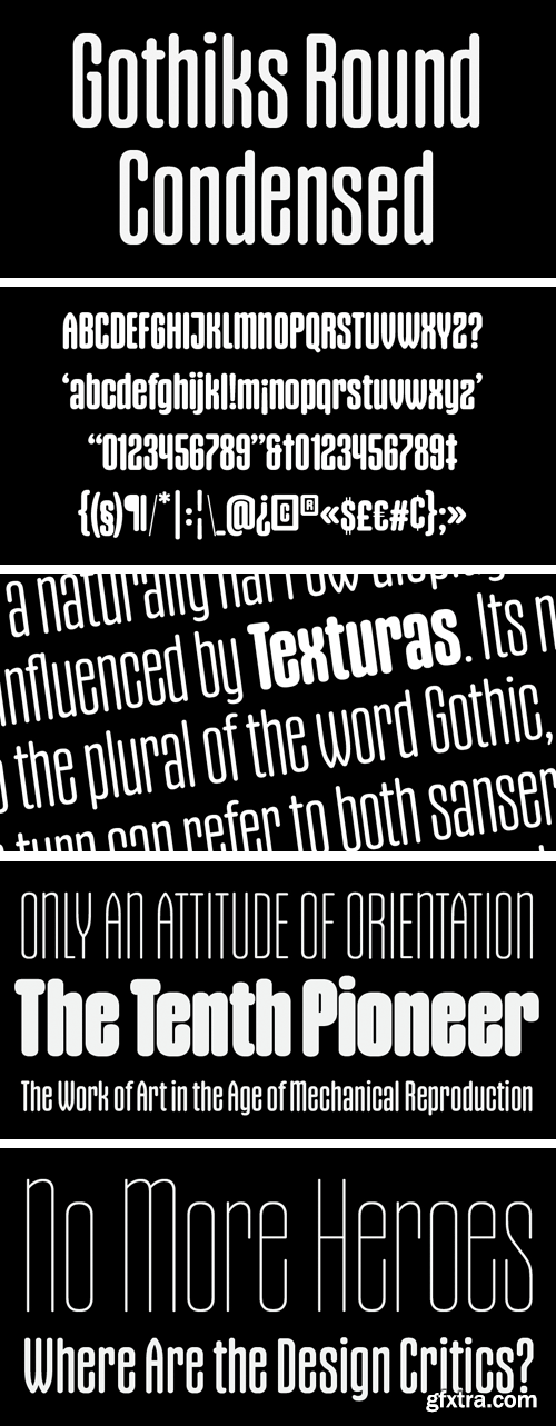 Gothiks Round Condensed Font Family