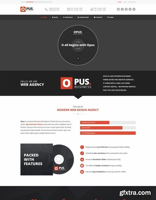 Opus - Business Website PSD Template