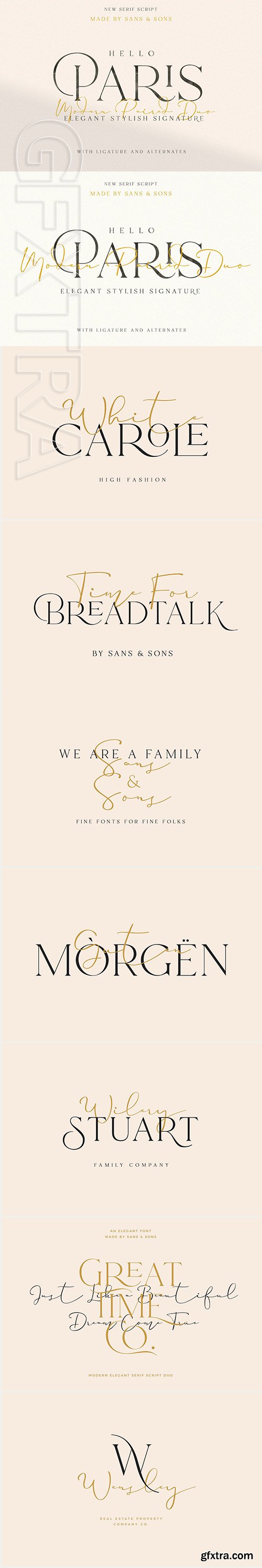 CreativeMarket - Hello Paris Modern Paired Duo 3672634