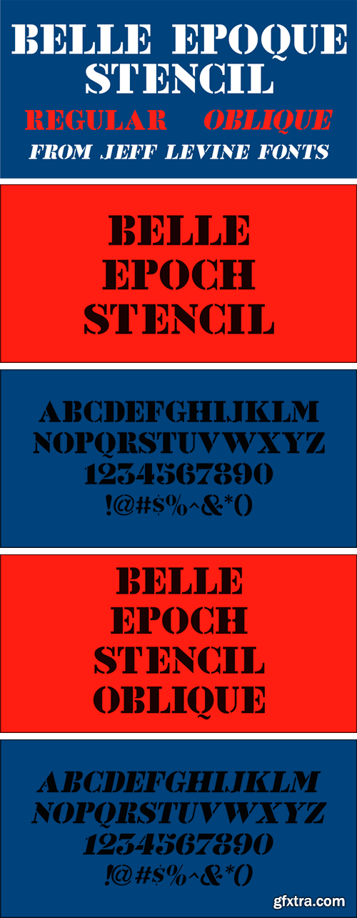 Belle Epoque Stencil JNL Font Family