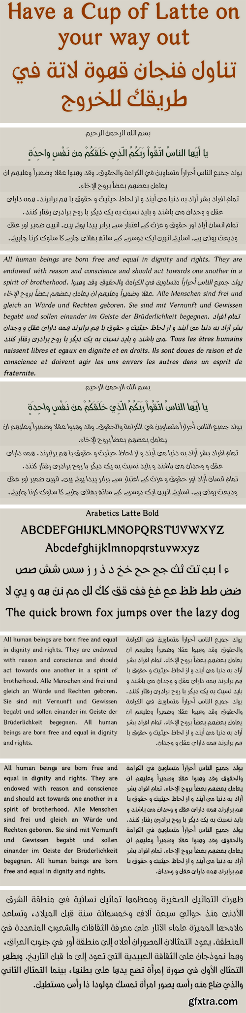 Arabetics Latte Font Family