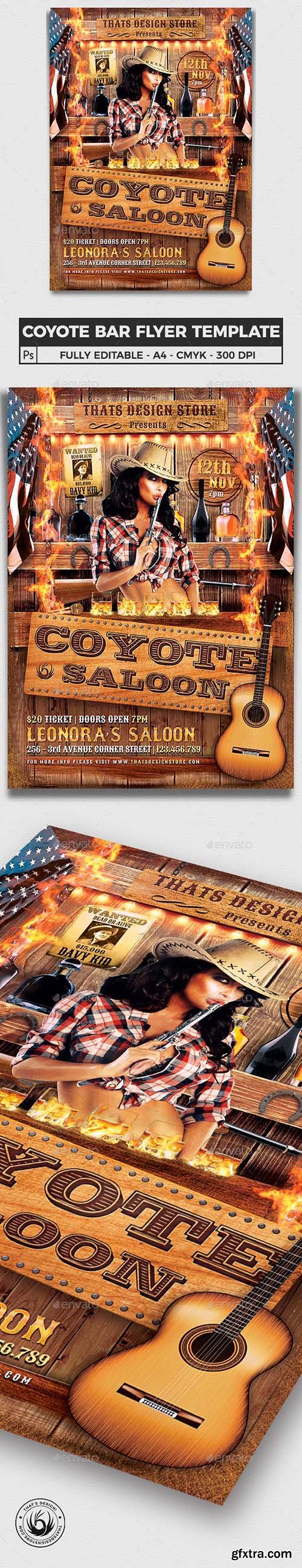 Coyote Bar Flyer Template 7364462 Coyote Bar Flyer Template 7364462