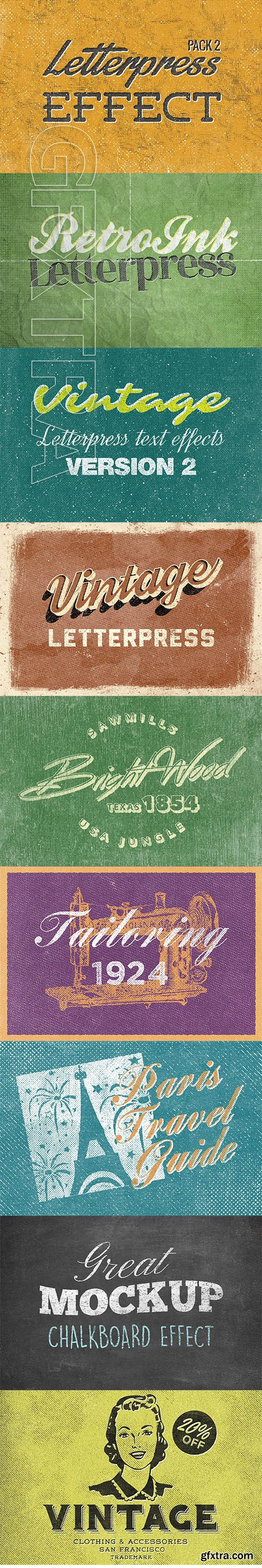 CreativeMarket - Vintage Letterpress Mockups 3492525