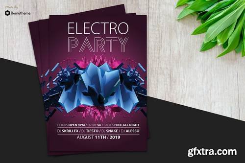 Abstract Electro Flyer vol.1