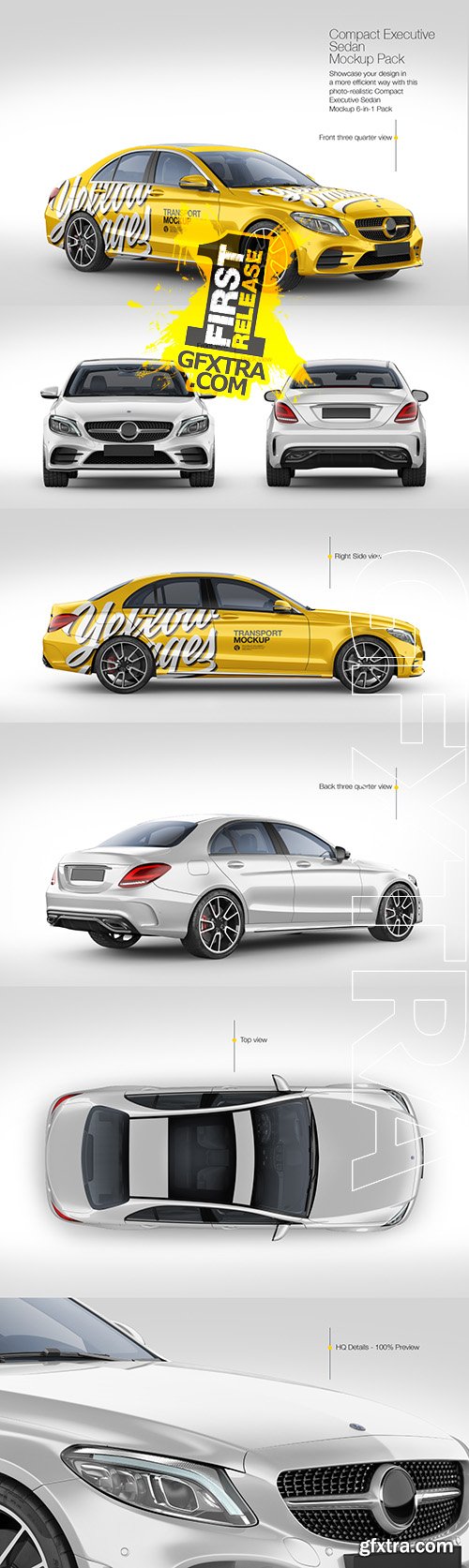 Compact Executive Sedan Mockup Pack