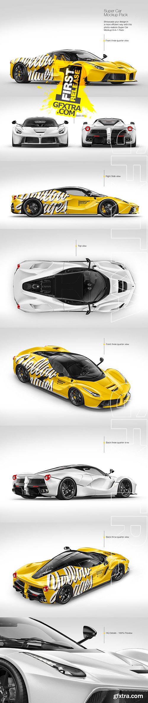 Super Car Mockup Pack Super Car Mockup Pack