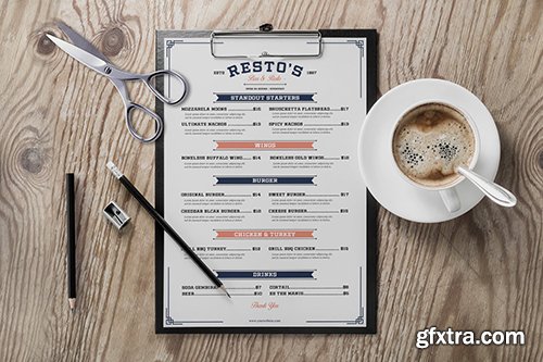 Vintage Bar & Resto Menu