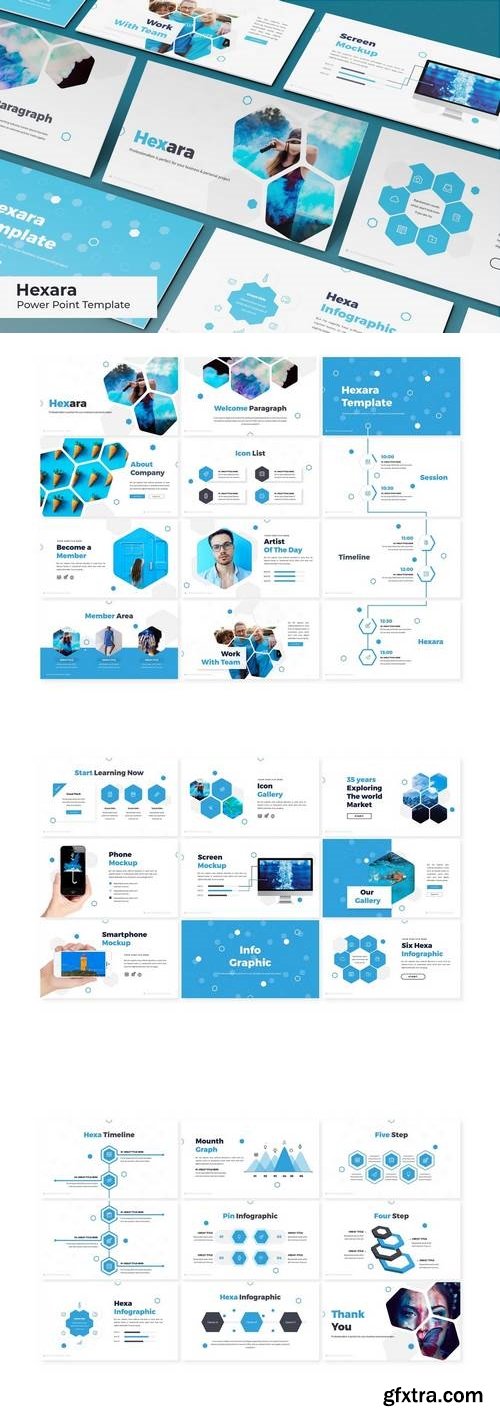 Hexara - Powerpoint, Keynote, Google Slides Templates