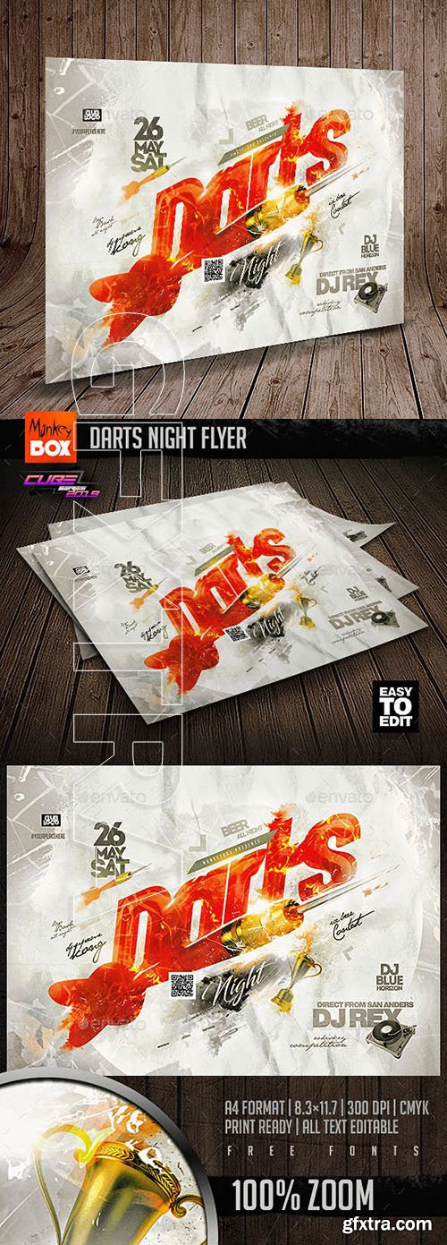 GraphicRiver - Darts Night Flyer 23562171