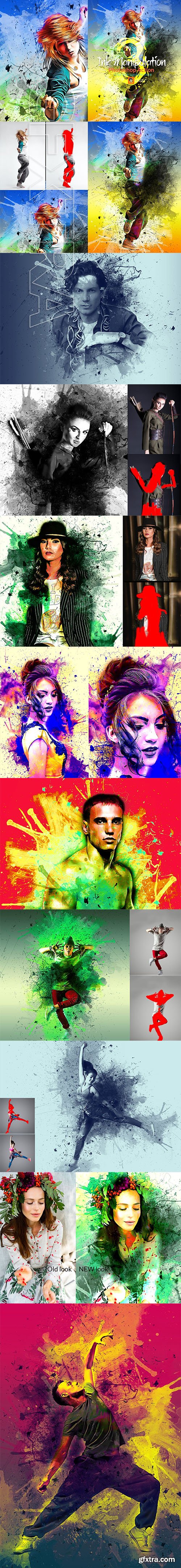 CreativeMarket - Ink Manipulation Photoshop Action 3 3565533