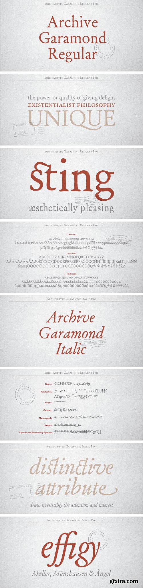 Archive Garamond Pro Font Family