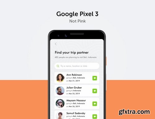 Google Pixel 3 - Android Mockup 1.0