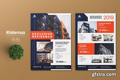 Minimalist Property AI and PSD Flyer Vol.01