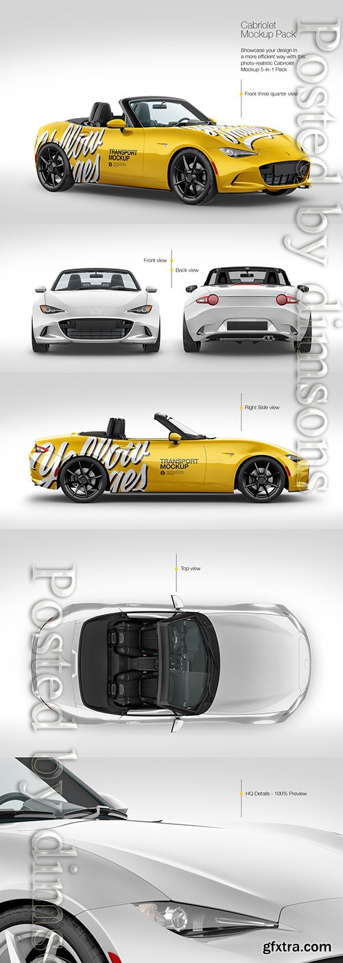 Cabriolet Mockup Pack