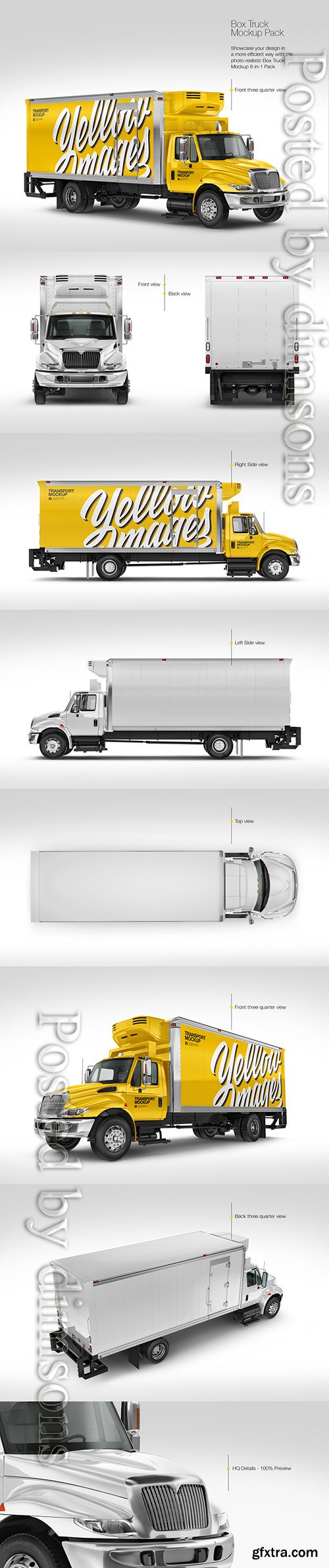 Box Truck Mockup Pack Box Truck Mockup Pack