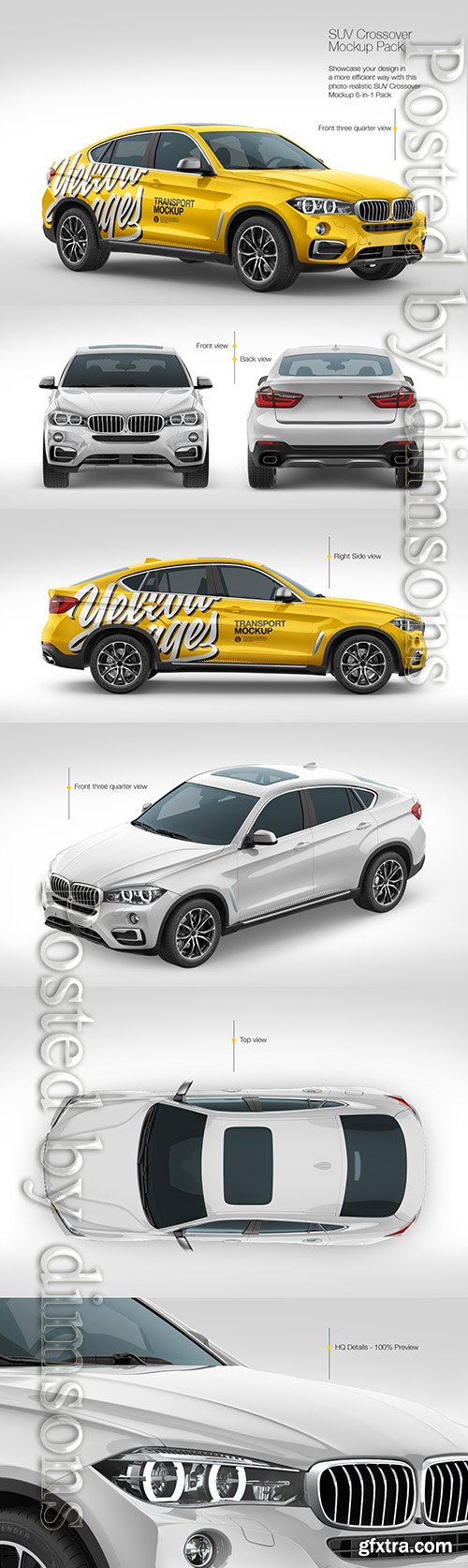 SUV Crossover Car Mockup Pack SUV Crossover Car Mockup Pack