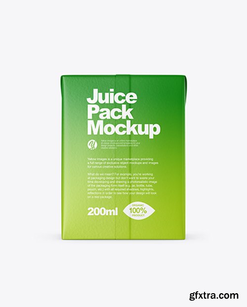 200ml Matte Juice Carton Package Mockup 200ml Matte Juice Carton Package Mockup