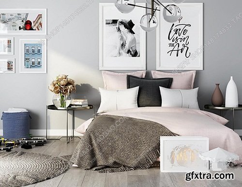 Nordic Bedroom Interior Scene 07