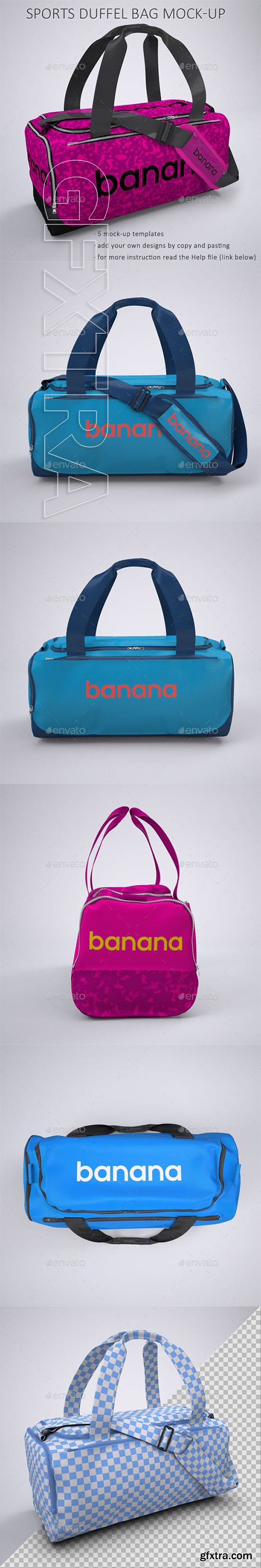 GraphicRiver - Sports Bag or Gym Duffel Bag Mock-Up 23505604