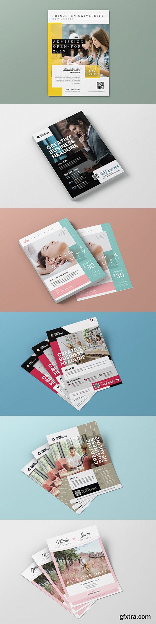 6 Blean Business, Spa, Education, Wedding Flyers