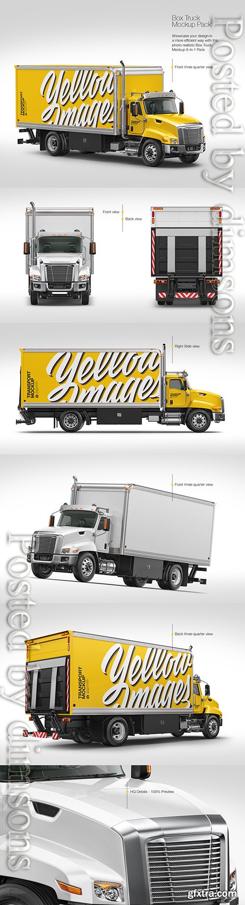 Box Truck Mockup Pack Box Truck Mockup Pack