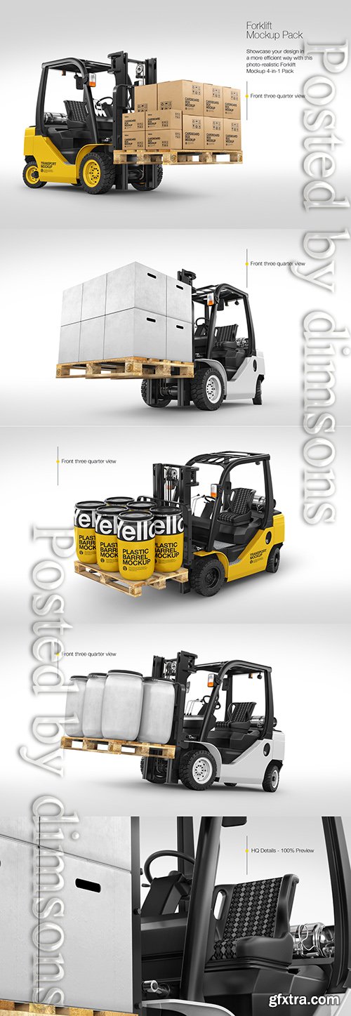 Forklift Mockup Pack Forklift Mockup Pack