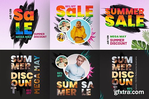 Summer Discount Instagram Post Design Template V-3