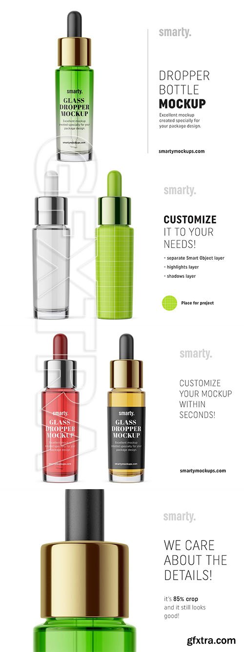 CreativeMarket - Glass dropper bottle mockup 3362877
