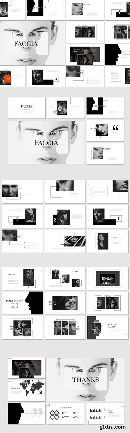 Faccia - Powerpoint, Keynote, Google Slides Templates Faccia - Powerpoint, Keynote, Google Slides Templates