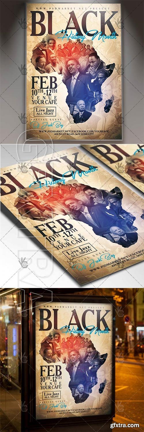 Black History Month &ndash; Club Flyer PSD Template