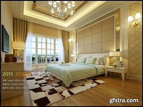 Modern Bedroom Interior Scene 74