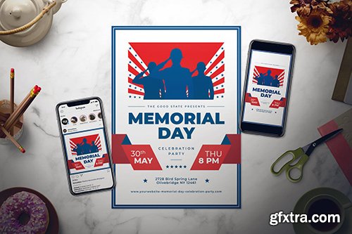 Memorial Day Flyer Set Memorial Day Flyer Set