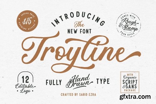 CM - Troyline - Font Duo (+Logotype) 3596051