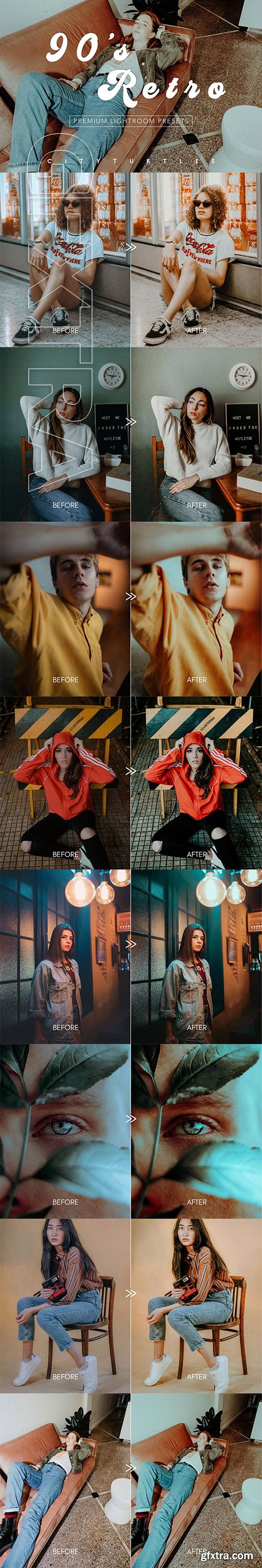 CreativeMarket - 90\'S RETRO Moody Lightroom Presets 3617887