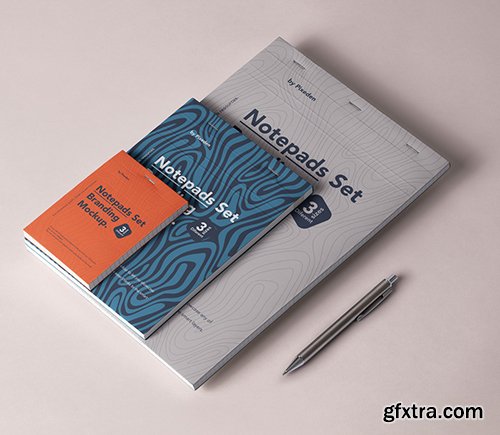 Notepad Set Branding Mockup Notepad Set Branding Mockup