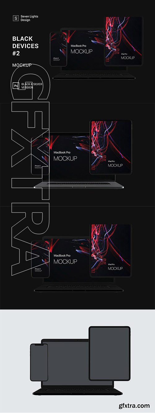 CreativeMarket - Black Devices Mockup 2 3664403