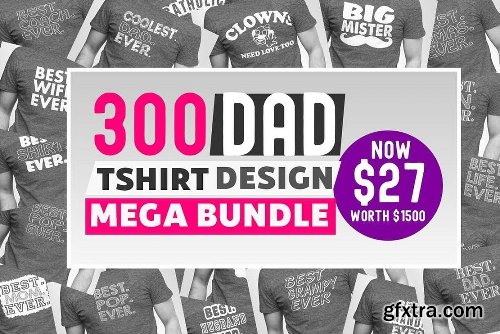 300 Papa T-Shirt Designs Bundle 3621116