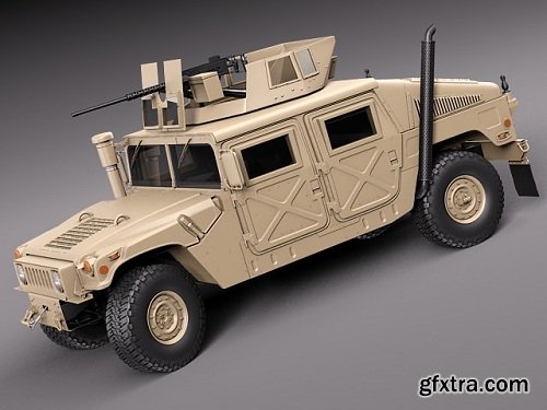 Cgtrader - HMMWV Humvee Hummer Military Vechicle 3D model