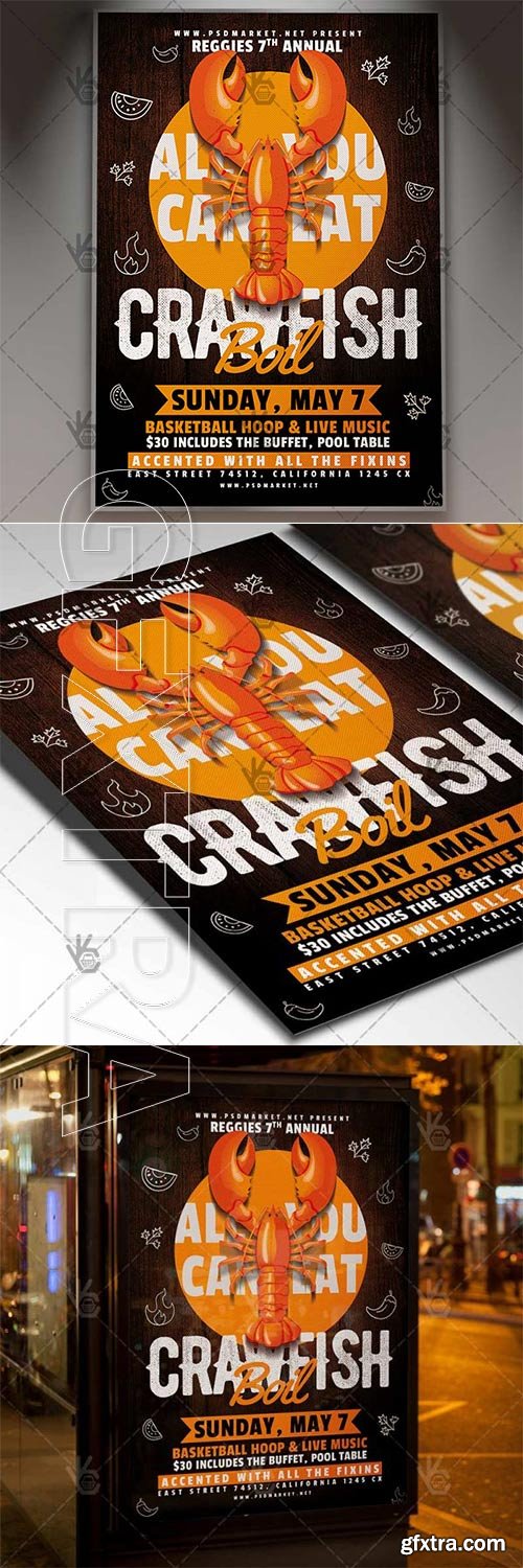 Crawfish Flyer – Business PSD Template