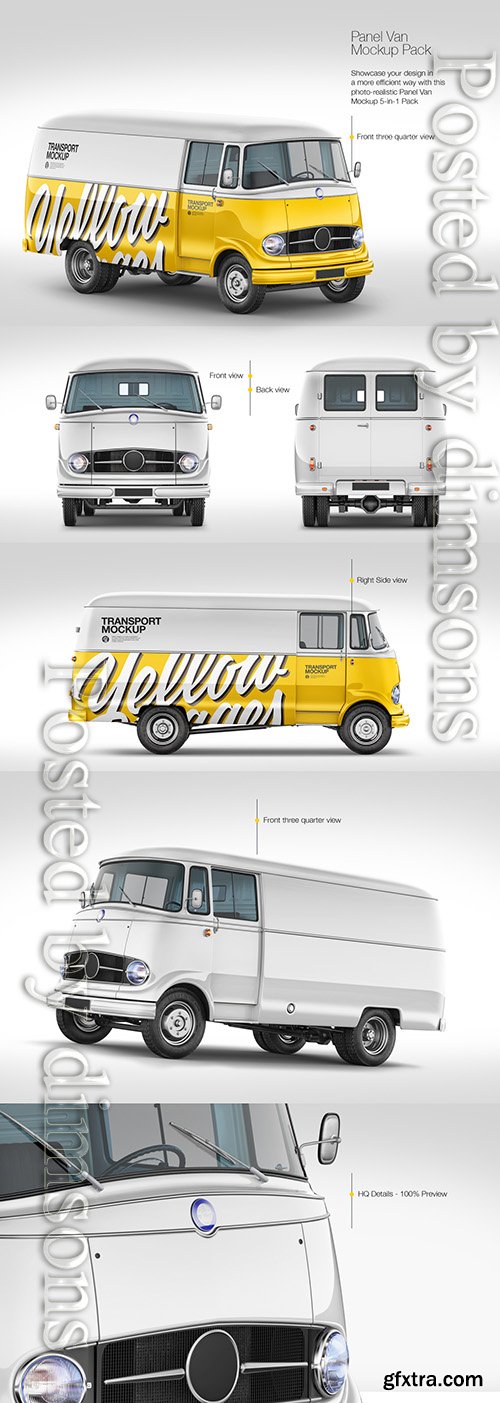 Panel Van Mockup Pack 2