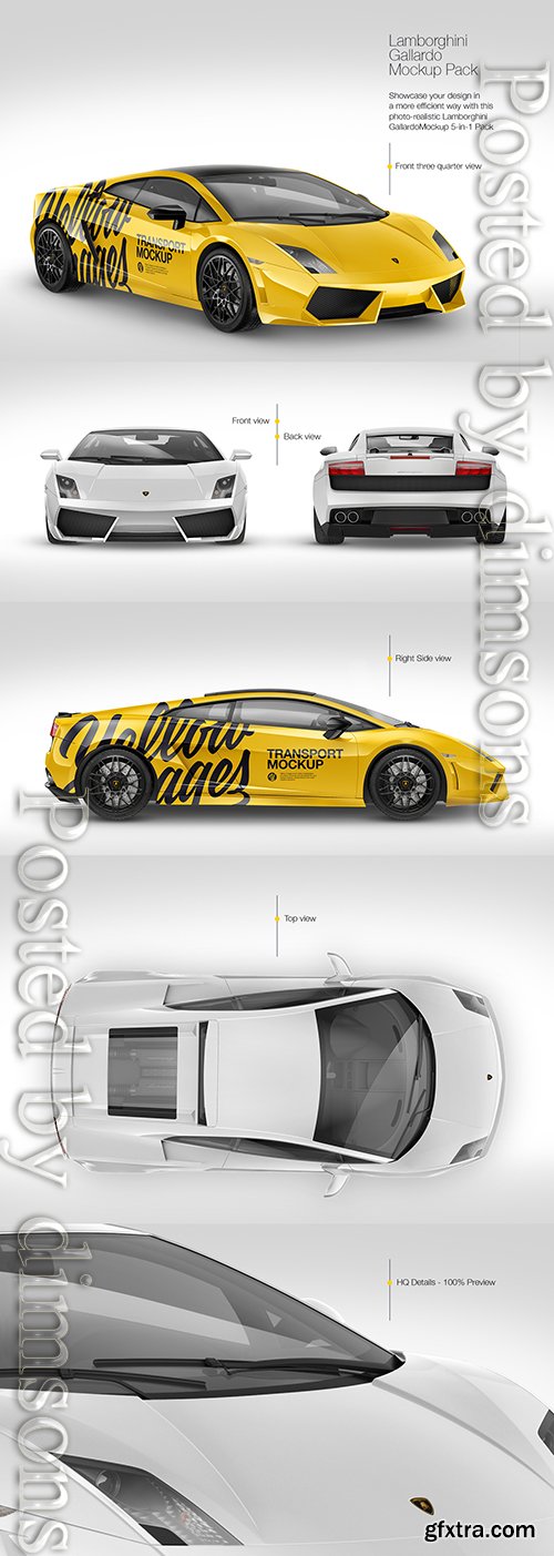 Lamborghini Gallardo Mockup Pack Lamborghini Gallardo Mockup Pack