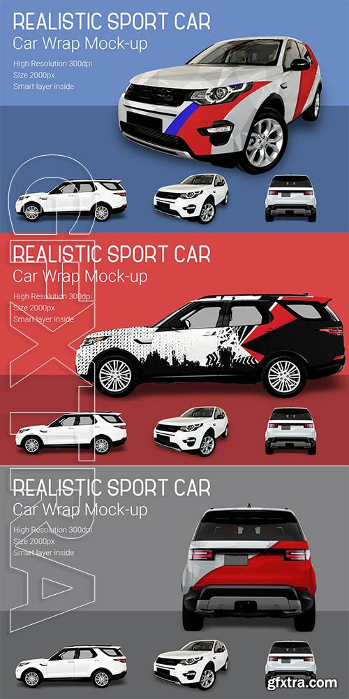 CreativeMarket - Sport Car Mock-up 3672455